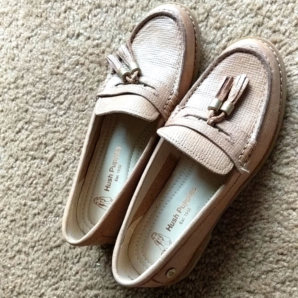 Hush puppies leather shoes size 5 5 new